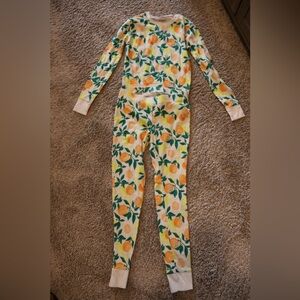 Old Navy Kids Citrus Print Pajama Set - Yellow and Green